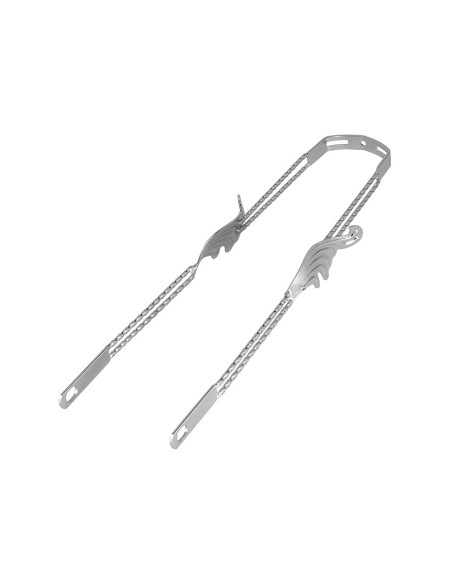 26 3D Wing Twisted Fender Braces Chrome.